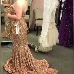 Golden Sequin Mermaid Dress